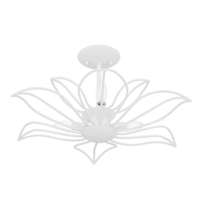 Tallulah 3Light Semi-Flush Mount, Sand White
