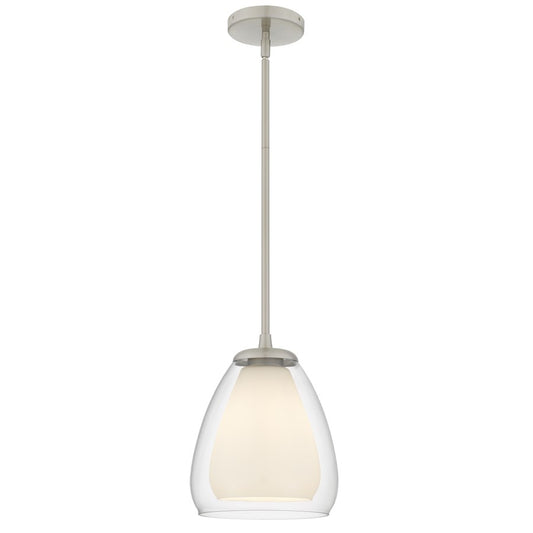 Quoizel Vivienne 1-Lt Brushed Nickel Mini Pendant, Brushed Nickel - VIV1509BN