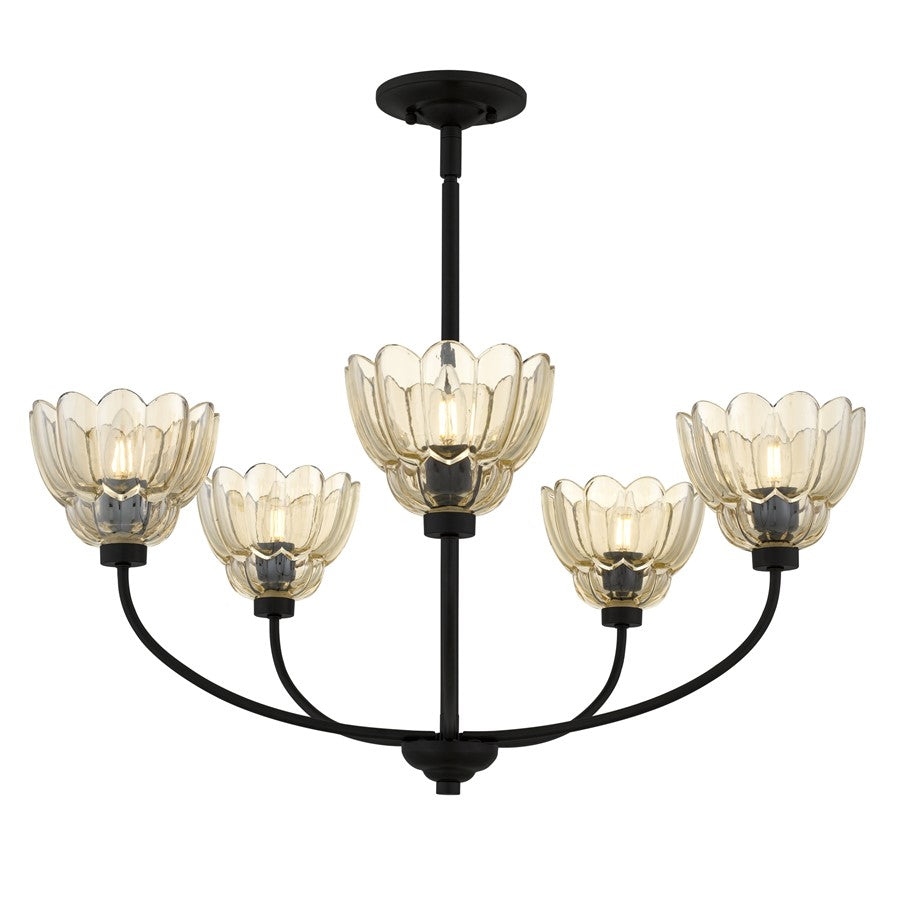 Quoizel Whitecap 5-Lt Mottled Cocoa Chandelier, Mottled Cocoa - WHP5028MC