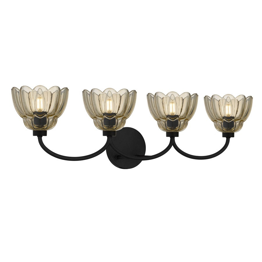Quoizel Whitecap 4-Lt Mottled Cocoa Vanity Light, Mottled Cocoa - WHP8631MC