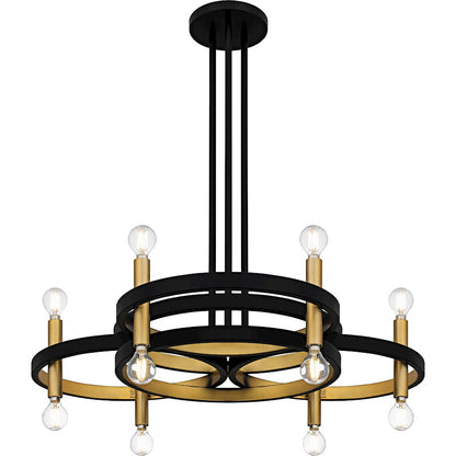 Winsland 12Light Chandelier, Matte Black