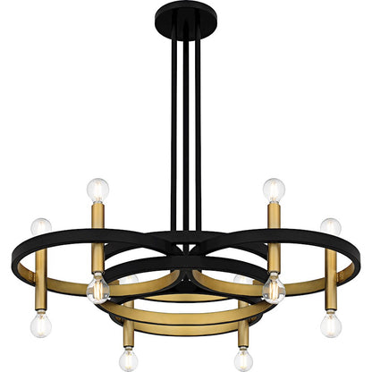 Winsland 12Light Chandelier, Matte Black