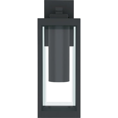 Westover 1Lt 17" Outdoor Lantern, Earth Black/Clear Beveled