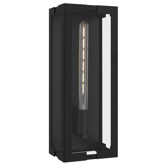 Quoizel Young 1-Lt Matte Black Outdoor Wall Lantern, Matte Black - YOUN8407MBK