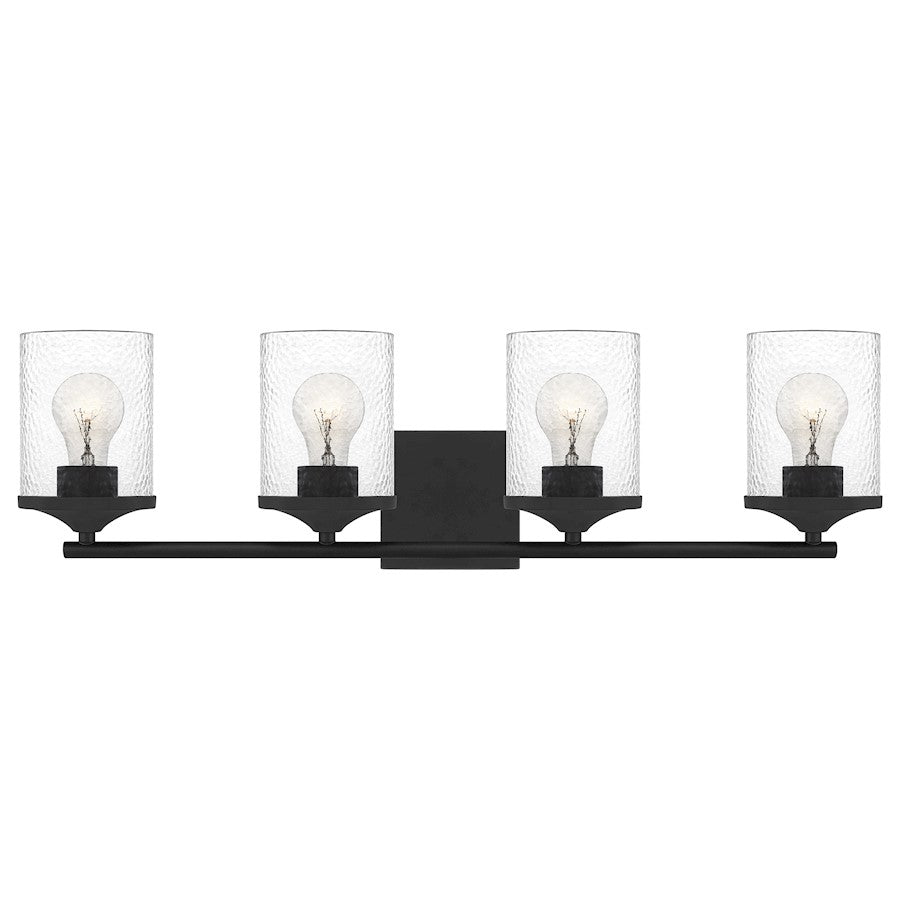 Quoizel Abner 4 Light Bath Light, Matte Black - ABR8628MBK