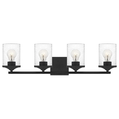 Quoizel Abner 4 Light Bath Light, Matte Black - ABR8628MBK