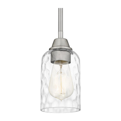 Acacia 1 Light Mini Pendant, Clear Water