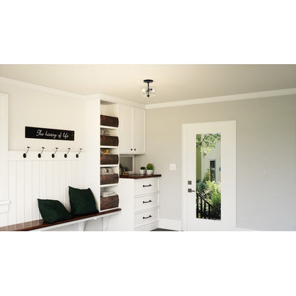 Acacia 2 Light Semi-Flush Mount, Clear Water