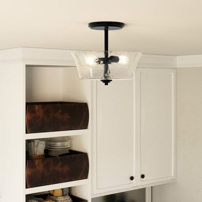 Acacia 2 Light Semi-Flush Mount, Clear Water