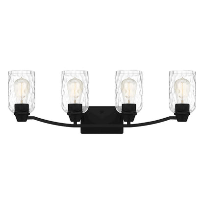 Acacia 4 Light Bath Vanity Light, Clear Water