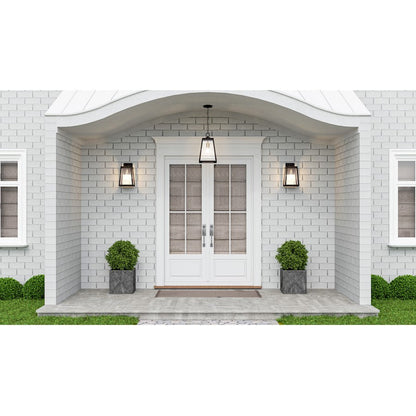 Amberly Grove 1 Light Outdoor Lantern, Bronze/Clear