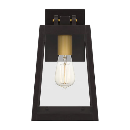 Amberly Grove 1 Light Outdoor Lantern, Bronze/Clear