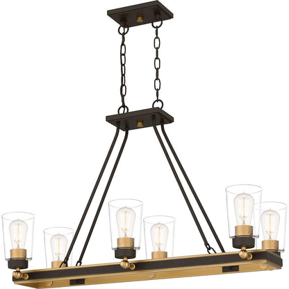 Atwood 6 Light Island Light, Old Bronze/Clear