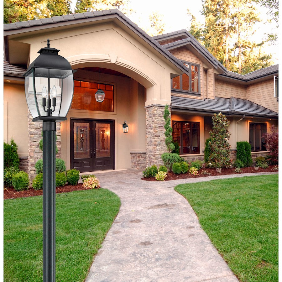3 Light Bain Outdoor Fixture, Mystic Black