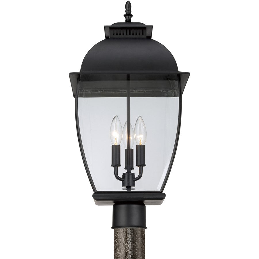 3 Light Bain Outdoor Fixture, Mystic Black