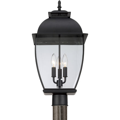 3 Light Bain Outdoor Fixture, Mystic Black