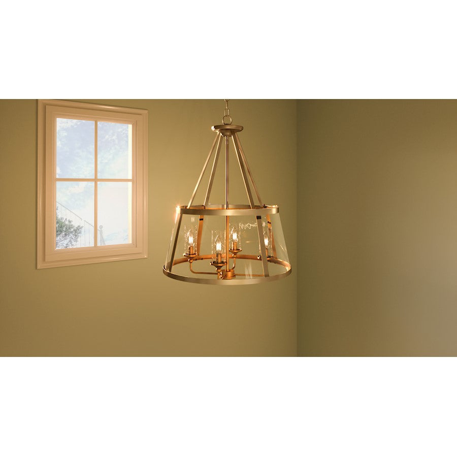 Barlow 4 Light Pendant, Weathered Brass