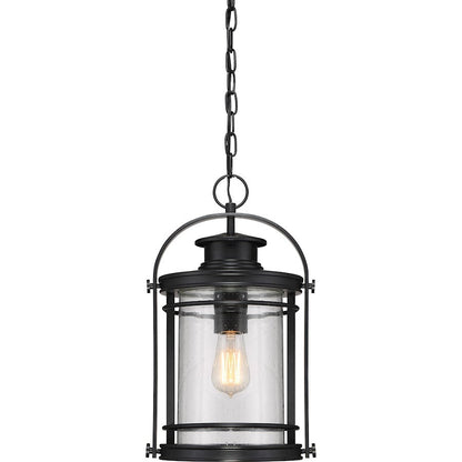 Booker 1 Light Mini Pendant, Mystic Black/Clear Seeded