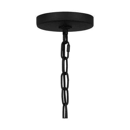 Brampton 1 Light Mini Pendant, Matte Black/Clear
