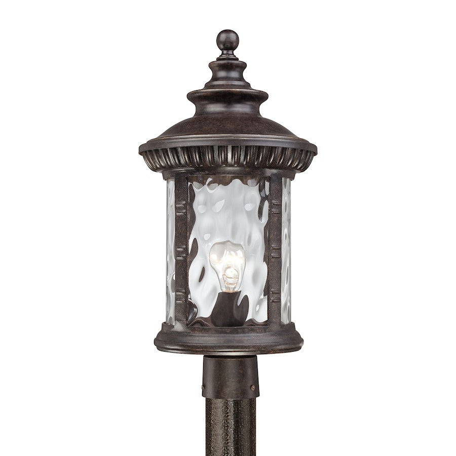 1 Light Chimera Outdoor Post Lantern, Imperial Bronze