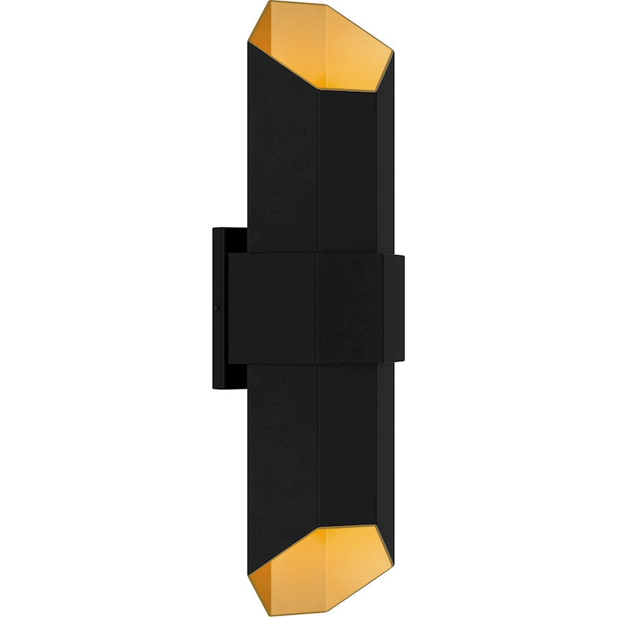 Chasm Outdoor Lantern, Matte Black Gold