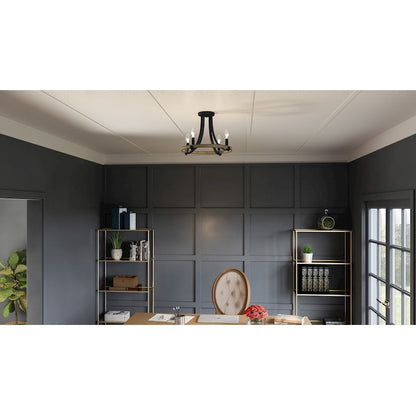 Colombes 4 Light Semi-Flush Mount, Grey Ash