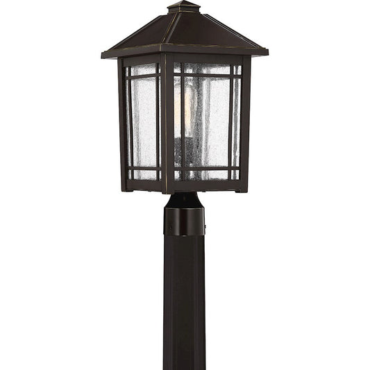 Cedar Point 1 Light Post Lantern, Palladian Bronze