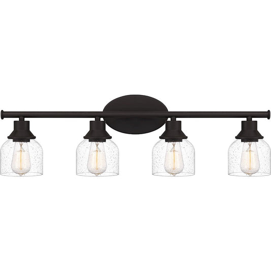 Caverly 4 Light Bath Light, Clear Seedy