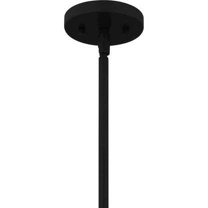 Daphne 1 Light Mini Pendant, Matte Black/Clear Ice