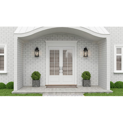 Ellerbee 1 Light Outdoor Wall Mount, Mottled Black