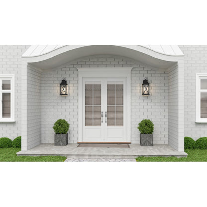 Ellerbee 1 Light Outdoor Wall Mount, Mottled Black