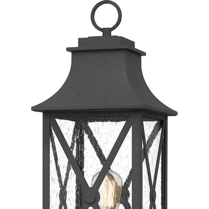 Ellerbee 1 Light Outdoor Post Lantern, Mottled Black