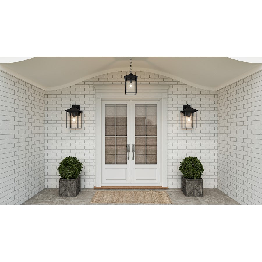 Quoizel Fletcher 1 Light 11" Outdoor Lantern, Earth Black/Clear - FTC8406EK