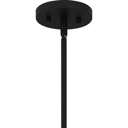 Fortress 1 Light Mini Pendant, Earth Black/Clear Textured