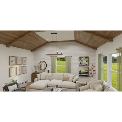 Hendrix 9 Light Island Light, Matte Black