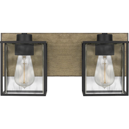 Holsten 2 Light Bath Vanity, Matte Black