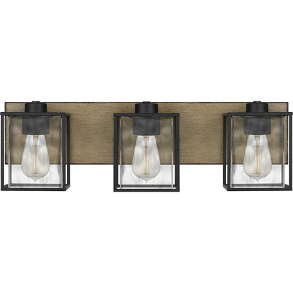 Holsten 3 Light Bath Vanity, Matte Black