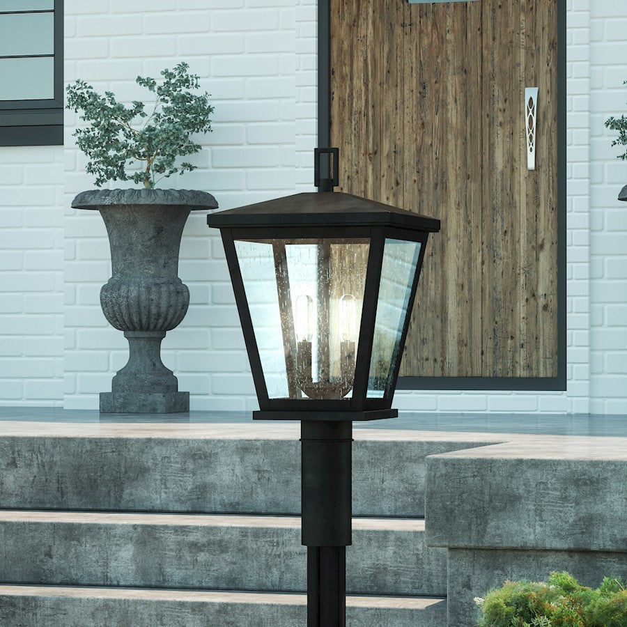 Joffrey 2 Light Outdoor Post Lantern, Matte Black