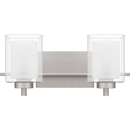 Kolt 2 Light Bath Light, Clear/Sandblasted Interior