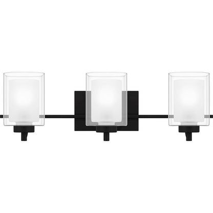 Kolt 3 Light Bath Light, Clear/Sandblasted Interior
