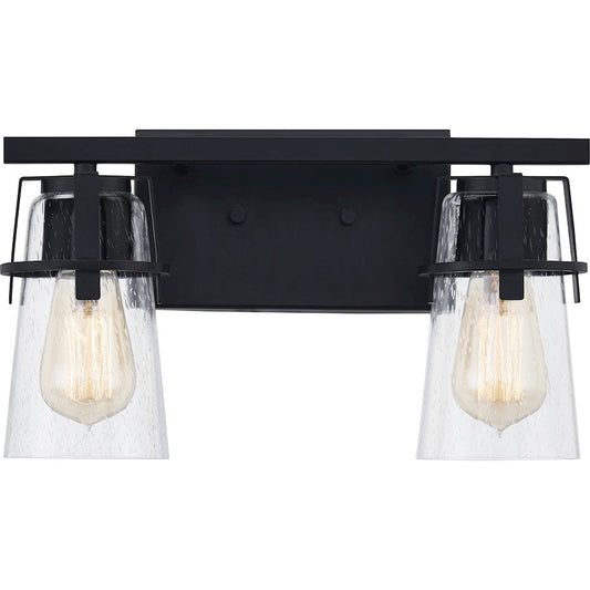 Knox 2 Light Bath Vanity, Matte Black