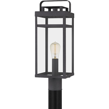 Keaton 1 Light Outdoor Post Lantern, Mottled Black