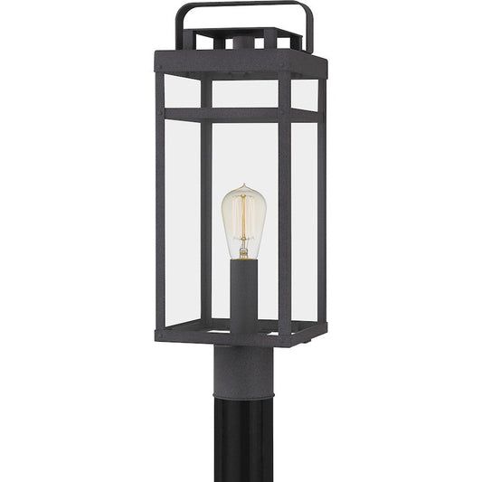 Keaton 1 Light Outdoor Post Lantern, Mottled Black