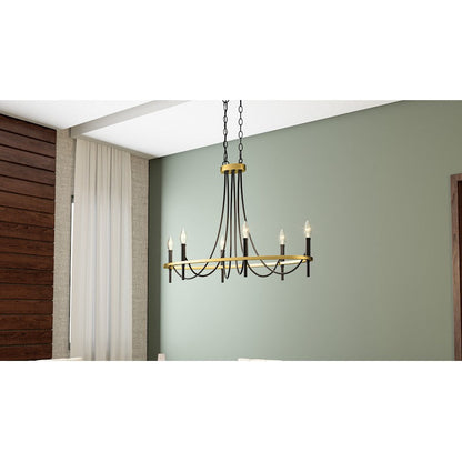 Quoizel Legare 6 Light Island Light, Matte Black - LGR636MBK