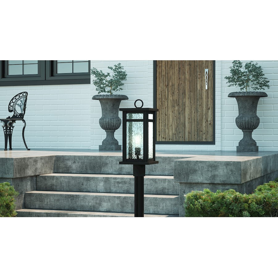 Moira 1 Light Outdoor Post Lantern, Earth Black