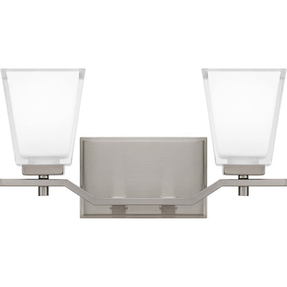 Myra 2 Light Bath Vanity, Brushed Nickel