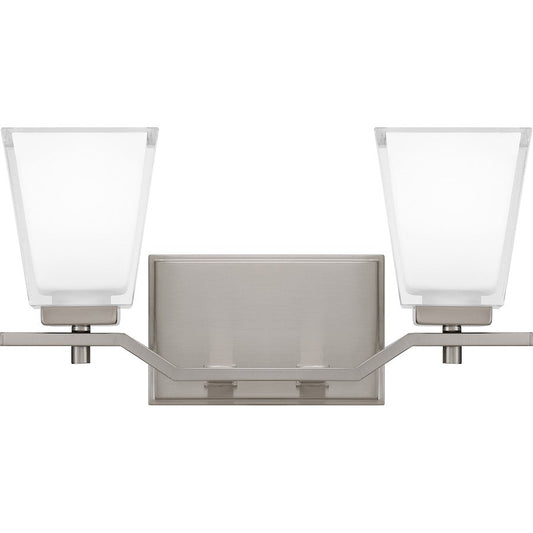 Myra 2 Light Bath Vanity, Brushed Nickel