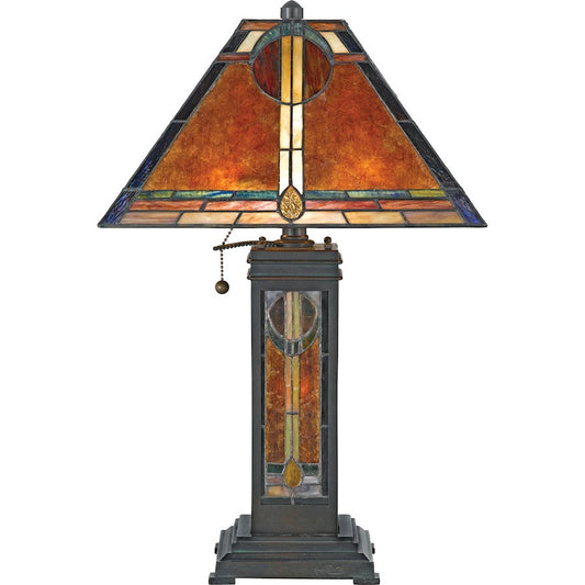 2 Light San Gabriel Table Lamp, Valiant Bronze