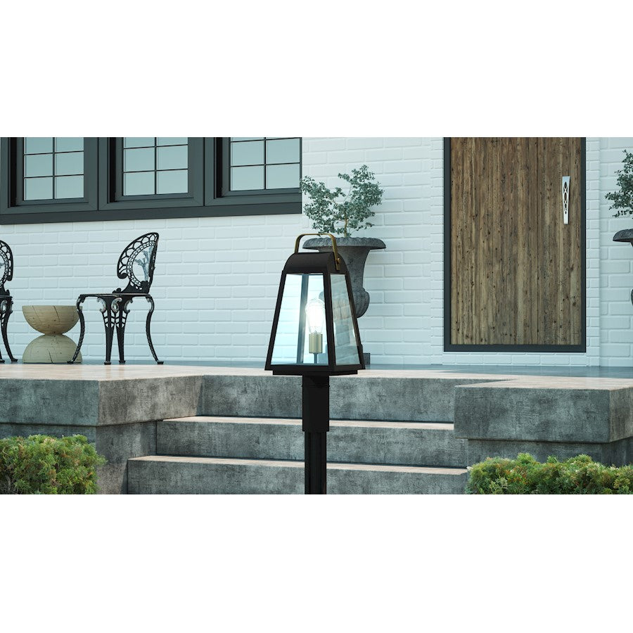 O'Leary 1 Light Outdoor Post Lantern, Earth Black