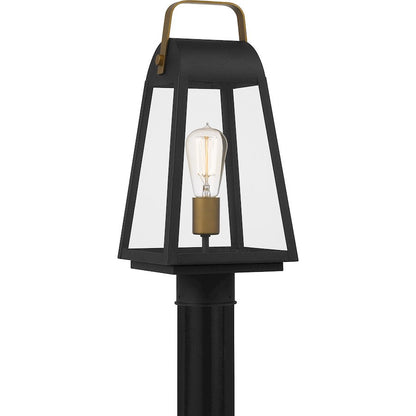 O'Leary 1 Light Outdoor Post Lantern, Earth Black
